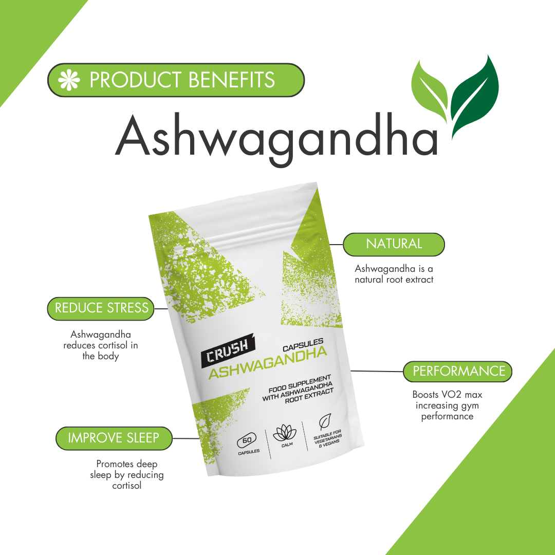 ASHWAGANDHA Capsules | Boost Sleep & Reduce Stress | 1 Month