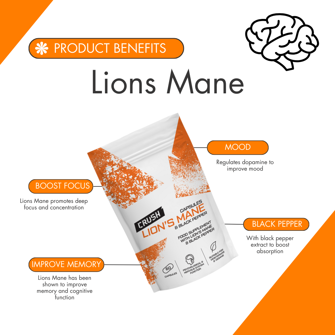 Lions Mane Capsules | Boost Cognitive Function | Focus & Memory