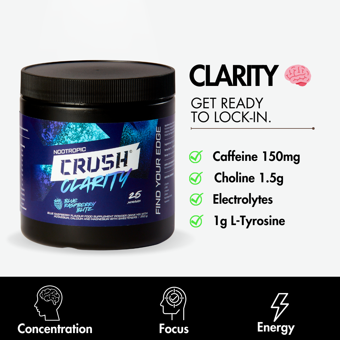 The Focus Pack: Clarity Nootropic + 2x Vitamin Supplements + Free Shaker!