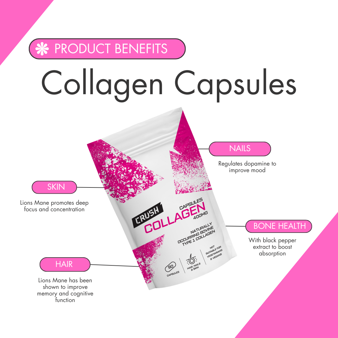 Collagen Capsules Duo Pack! Skin, Hair & Joint Strength | Type 1 Bovine Collagen | 2 Month Supply