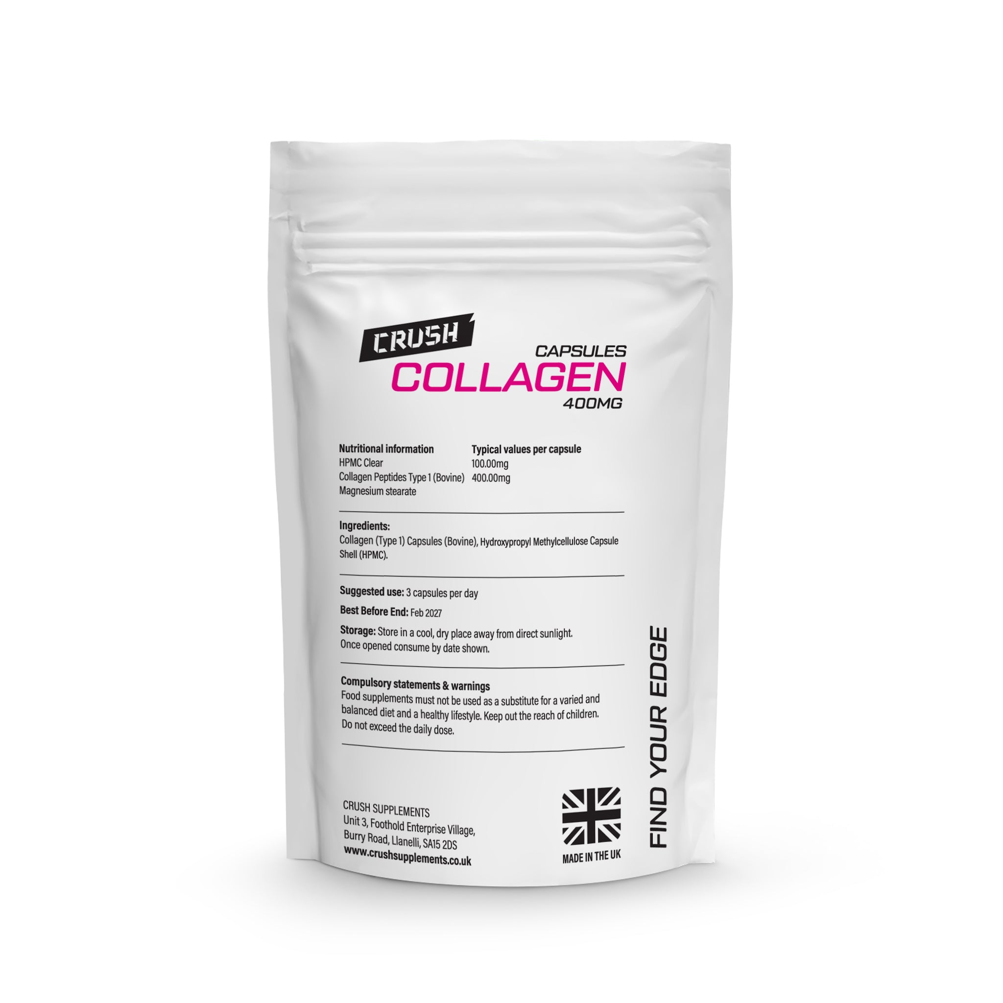 Collagen Capsules Duo Pack! Skin, Hair & Joint Strength | Type 1 Bovine Collagen | 2 Month Supply
