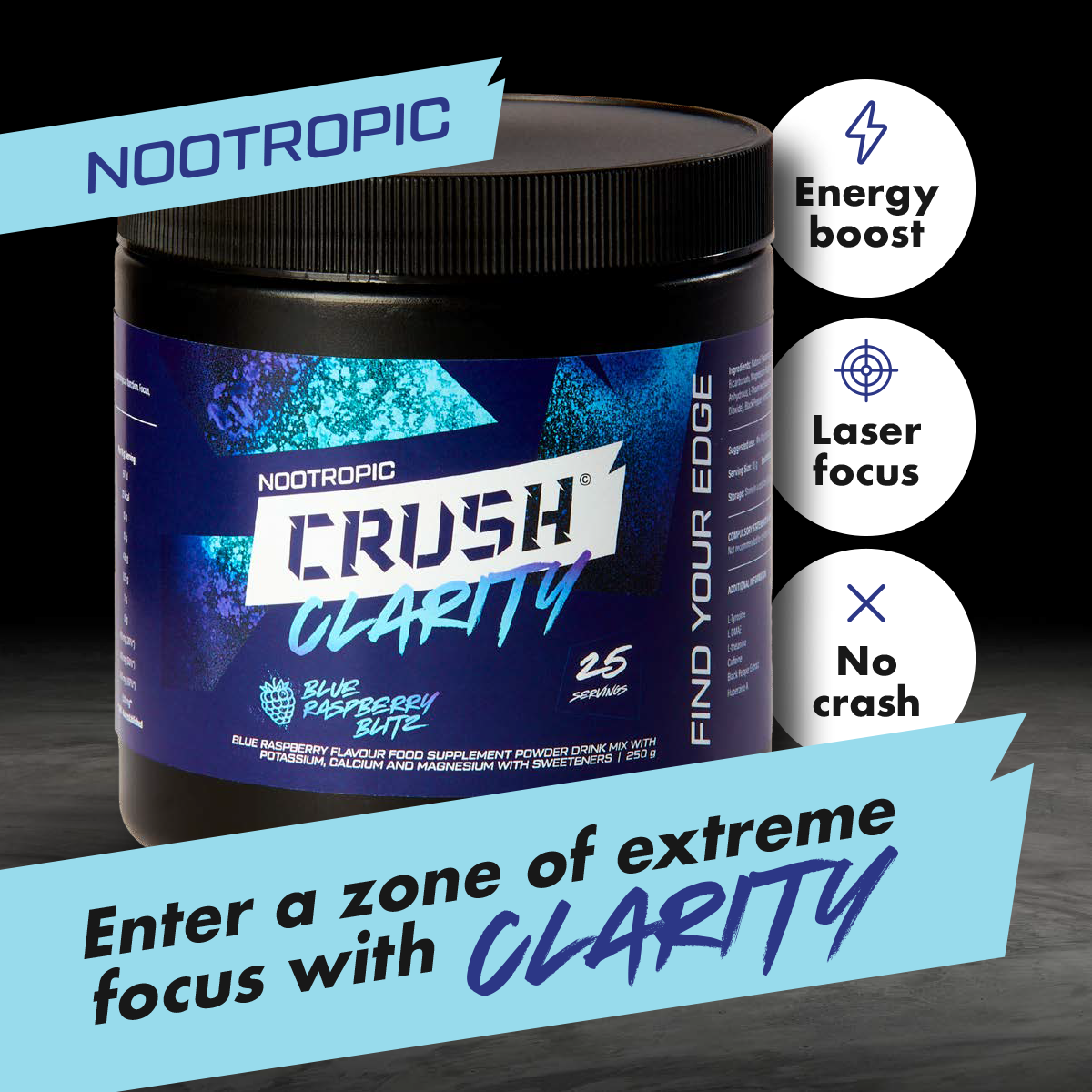 Clarity Nootropic | Laser Focus for Work or Study | Boost Brainpower