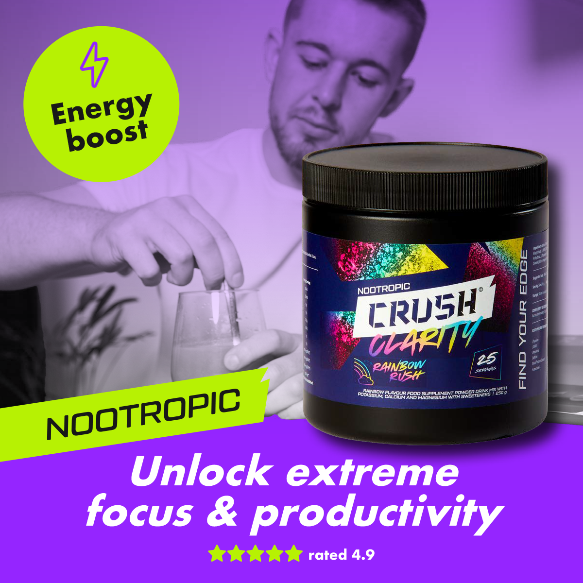 Clarity Nootropic | Laser Focus for Work or Study | Boost Brainpower