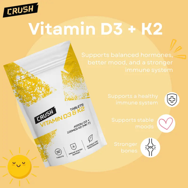Collagen Capsules + Vitamin D3 & K2 | Boost Hair, Skin, and Nail Health | Immune Support